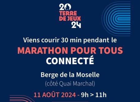 Viens courir 30 min pendant le marathon pour tous connecté !