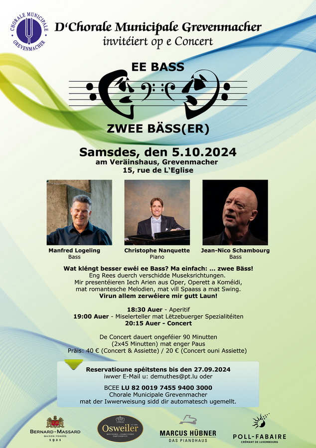 Ee Bass - zwee Bäss(er) - concert