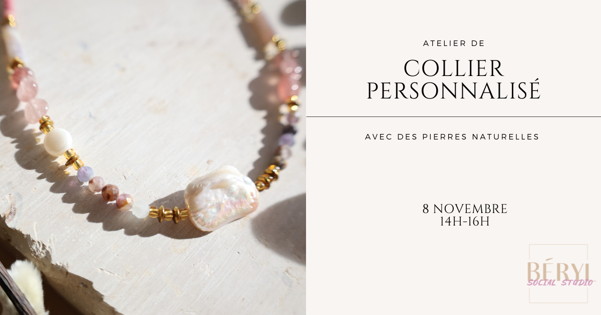 Personalized necklace workshop with natural stones