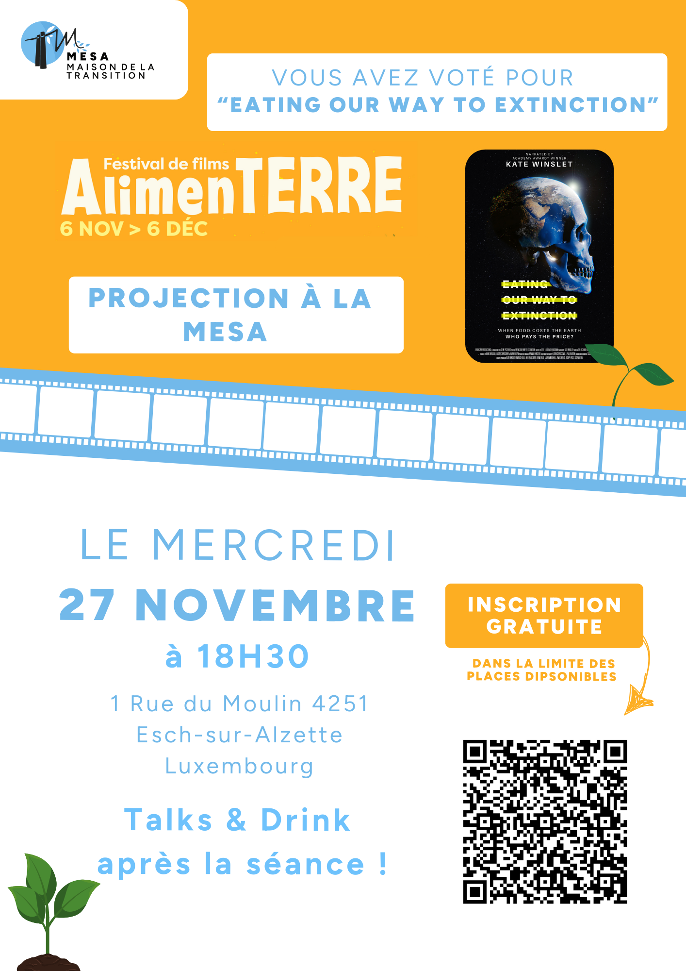 La MESA vous invite à une projection de film dans le cadre du Festival AlimenTERRE