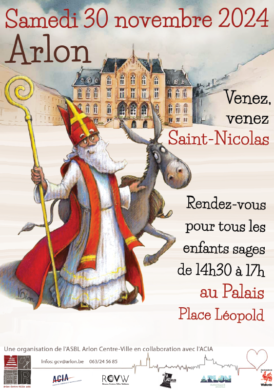 Saint Nicolas sera à Arlon le samedi 30 novembre !