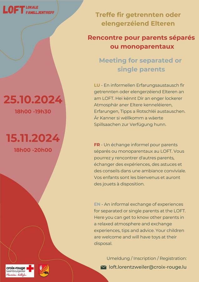 Rencontre pour parents séparés ou monoparentaux