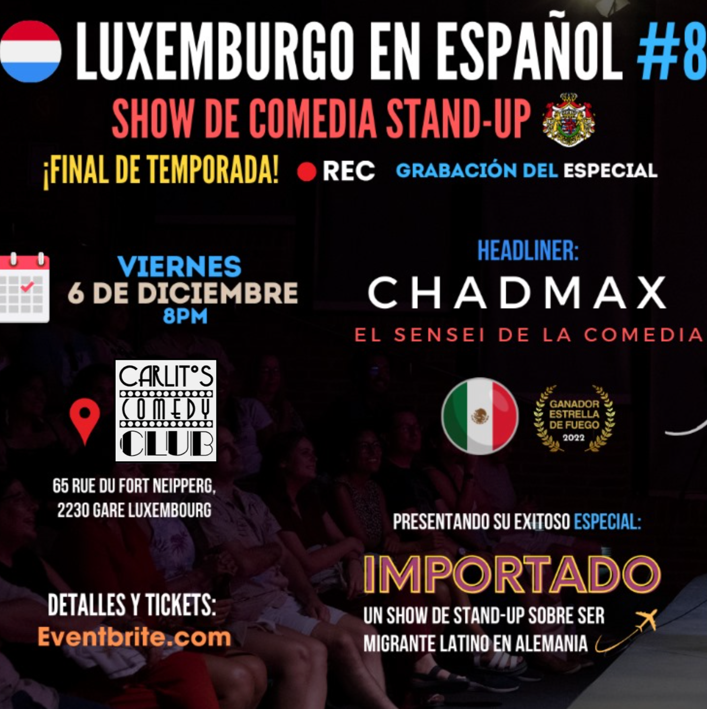 Luxembourg en espagnol #8 - Le spectacle de stand-up comedy dans votre langue