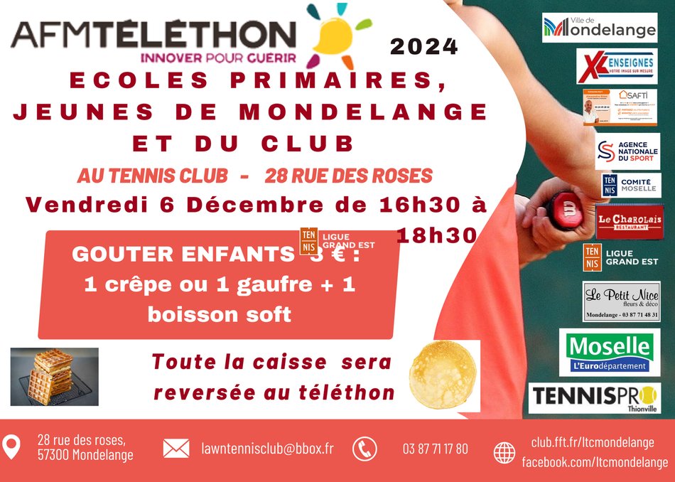 Animation Téléthon - Tennis Club Mondelange