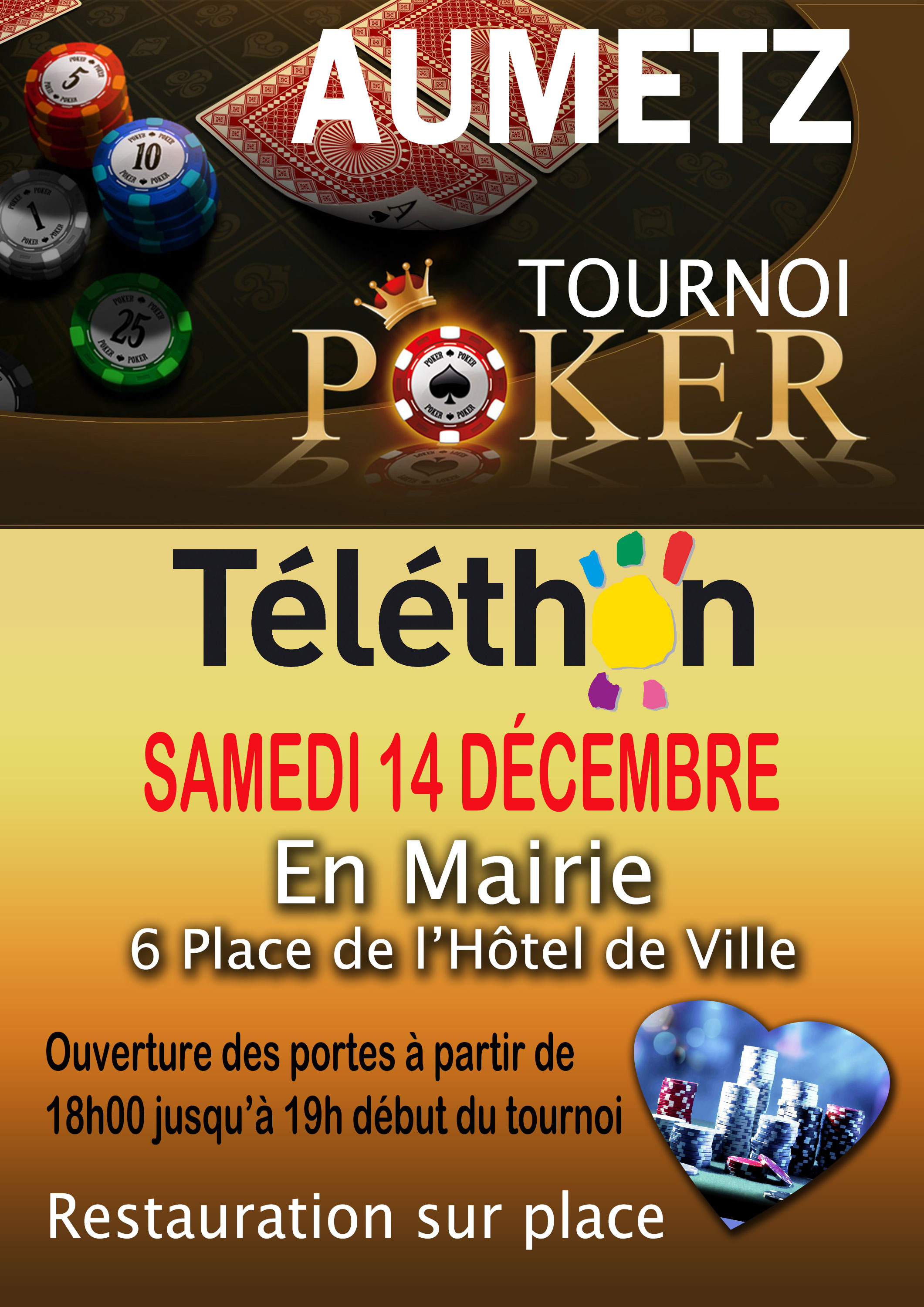 Tournoi de poker pour le Téléthon