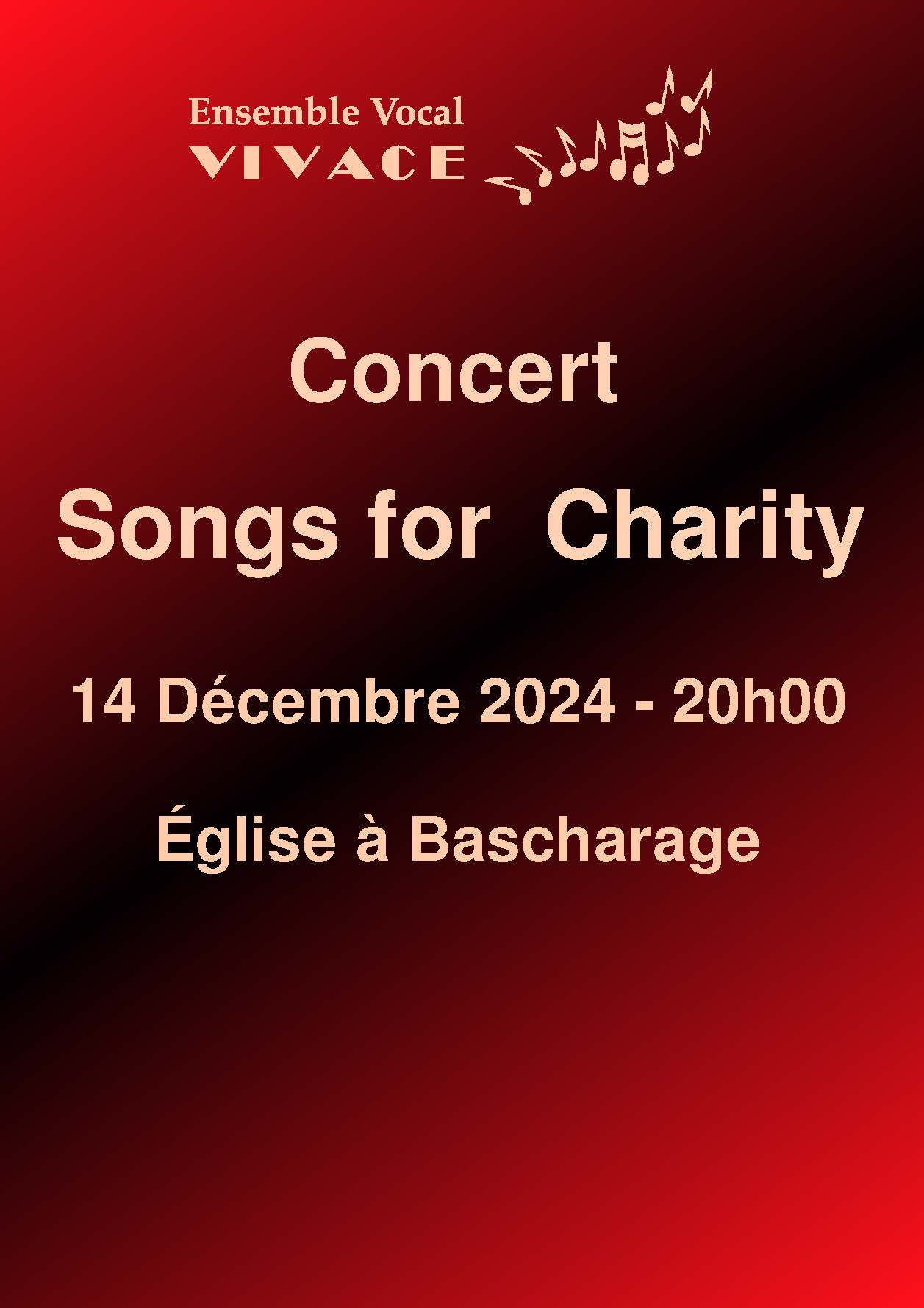 Concert songs for charity