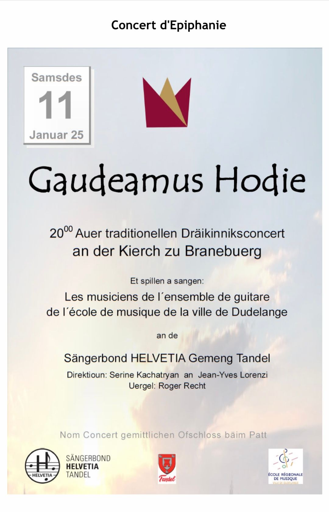 Gaudeamus Hodie - concert