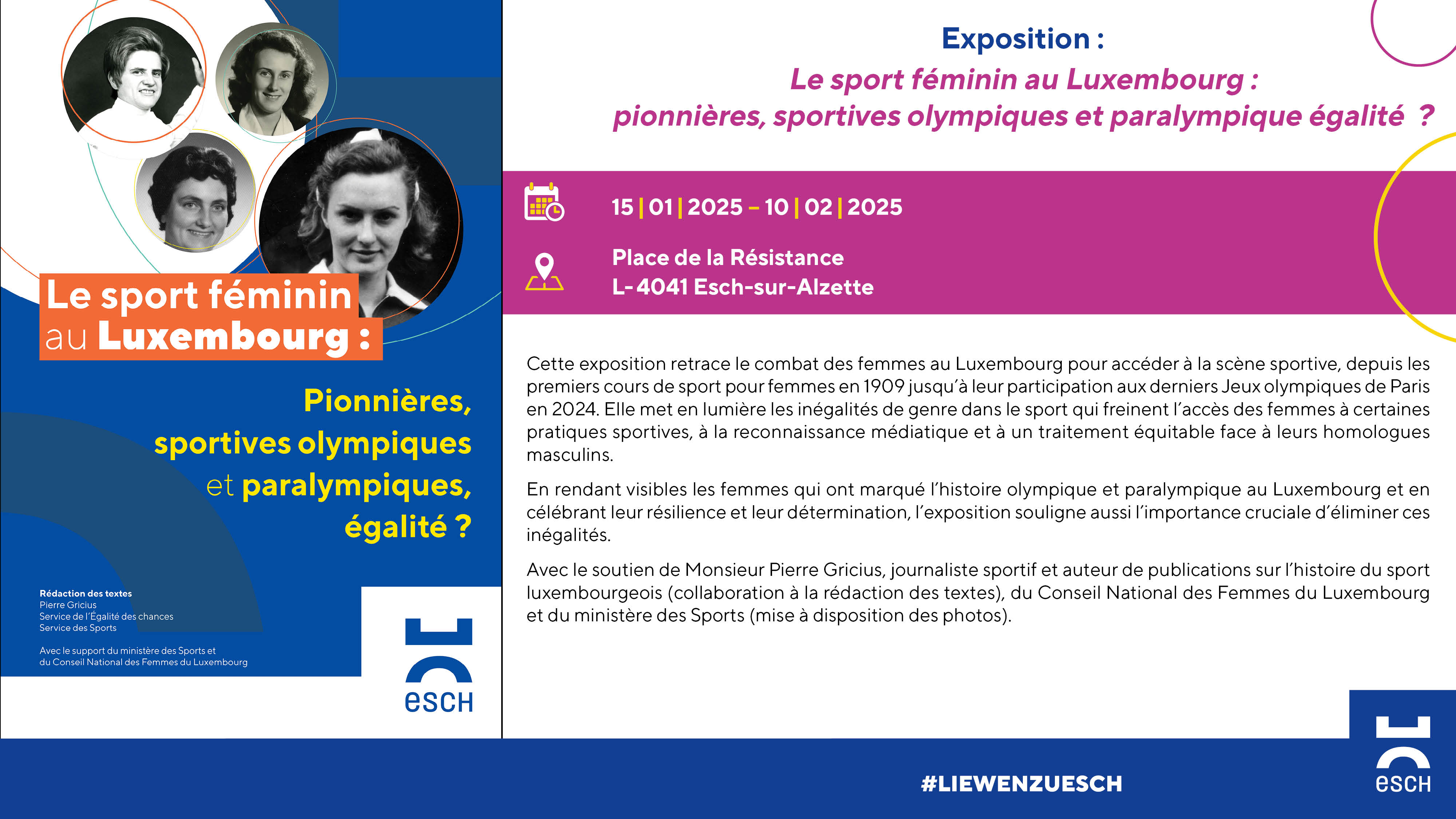 Women's Sports in Luxembourg: Pioneers, Olympic and Paralympic Athletes — Equality?