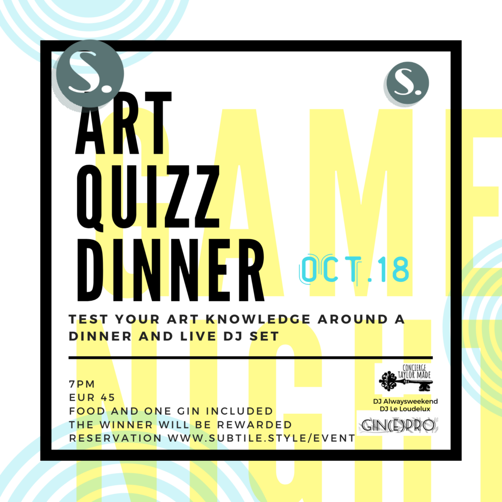 Dîner Quiz d'Art : Une Soirée Artistique avec DJ Set et Jeux