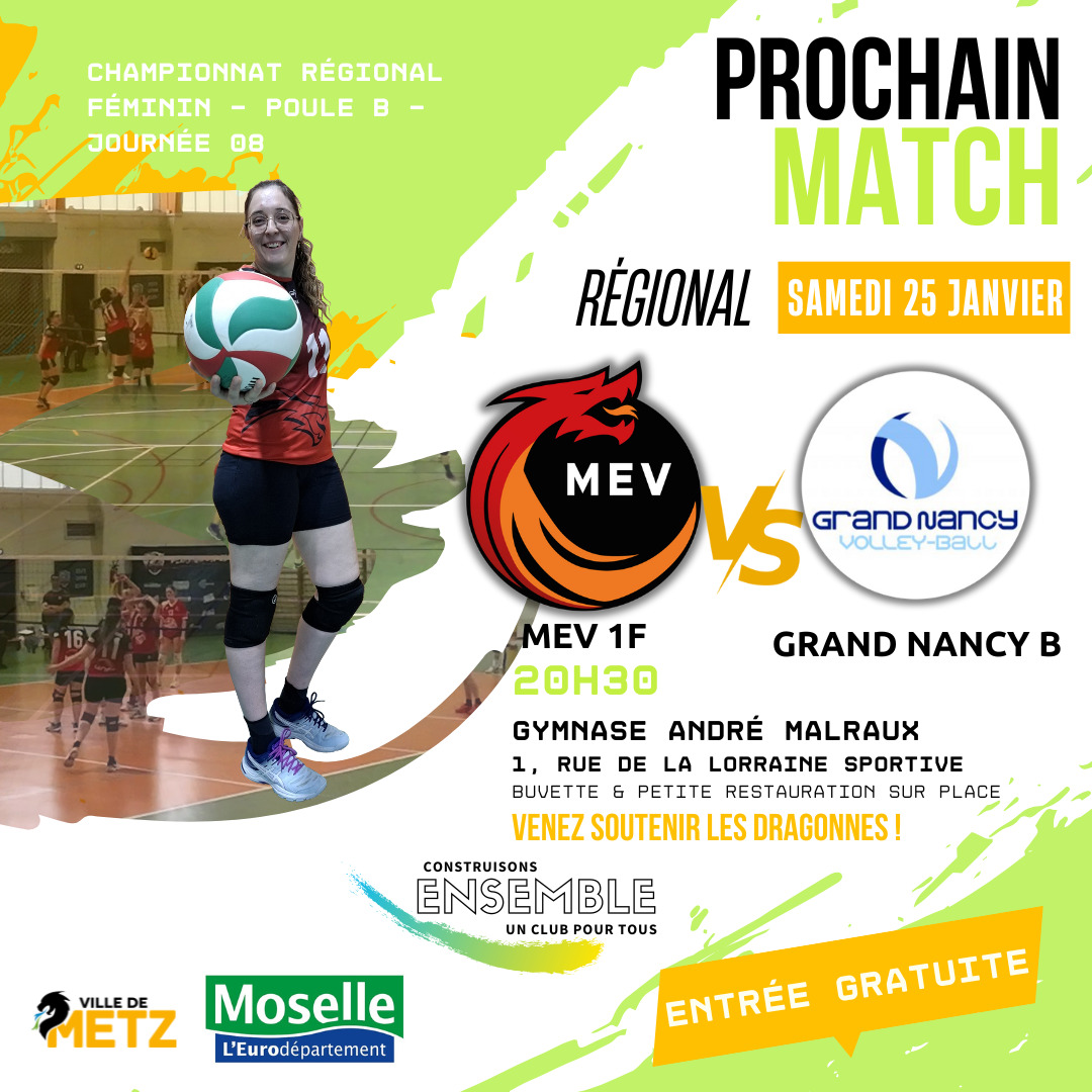 Régionale F : MEV 1F vs GRAND NANCY B