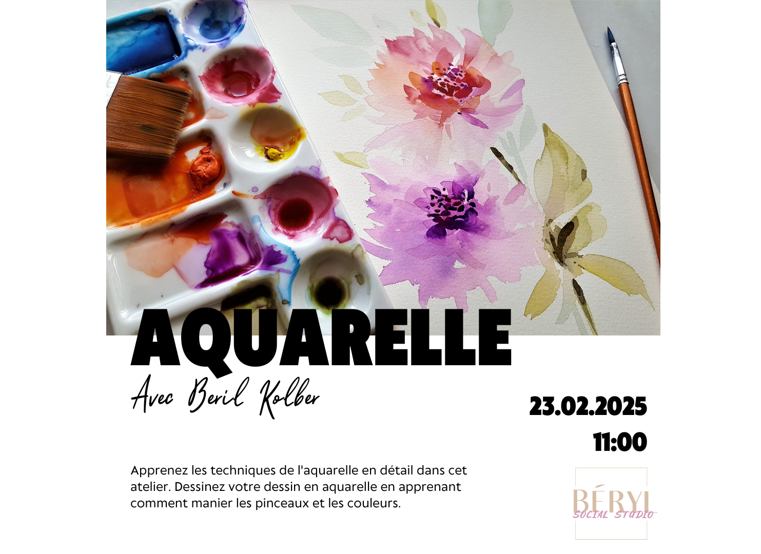 Atelier de dessin à l'aquarelle