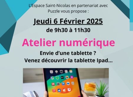 Atelier numérique : venez découvrir la tablette Ipad