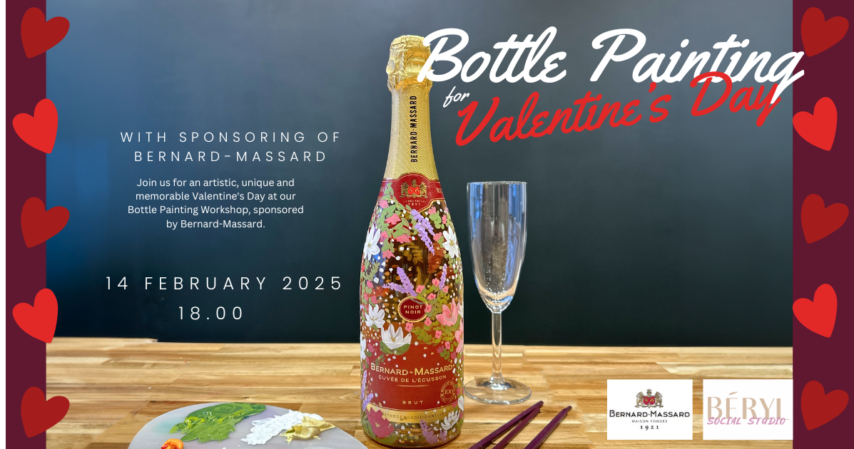 Bottle Painting for Valentine's Day