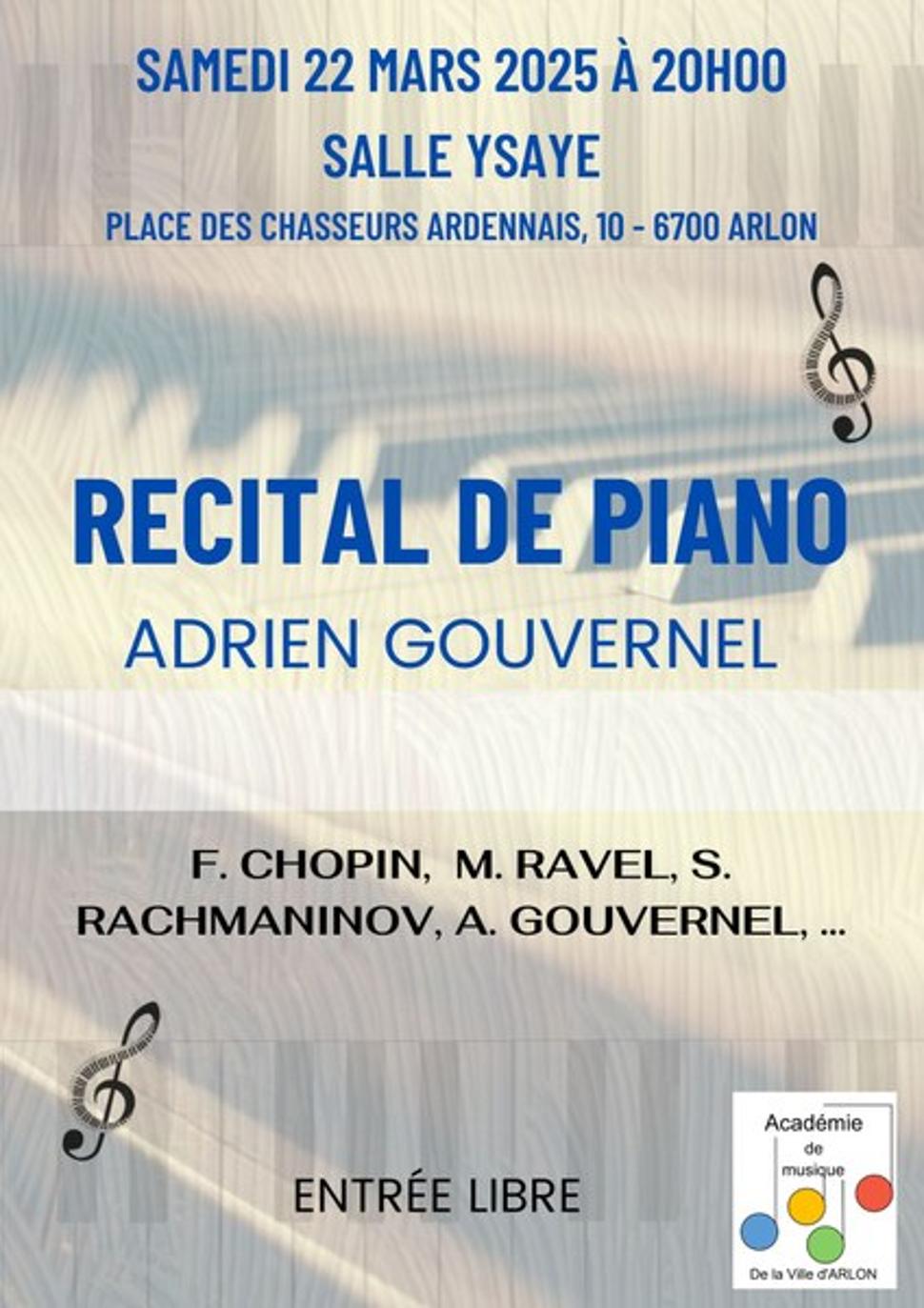 Piano Recital | Adrien Gouvernel