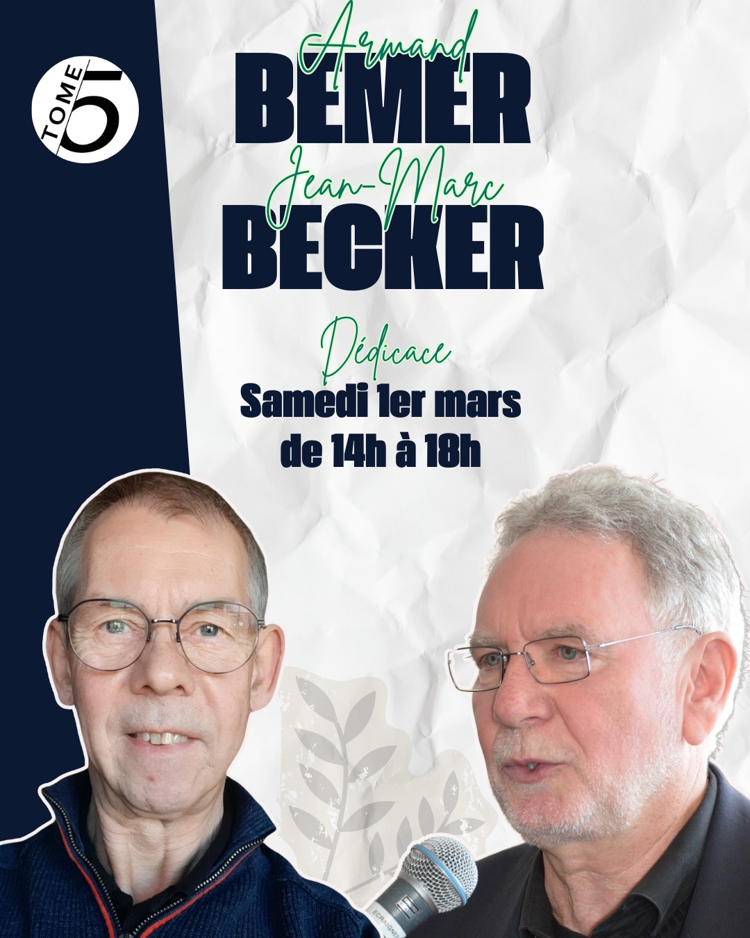 Dédicace Armand Bemer et Jean-Marc Becker